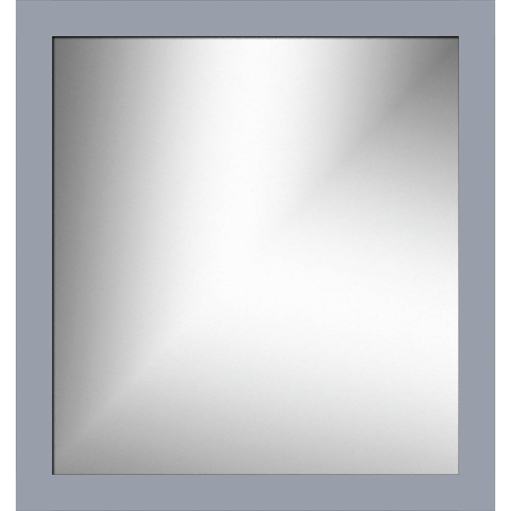 Strasser Woodenworks 30 X .75 X 32 Framed Mirror Non-Bev Square Sat Silver