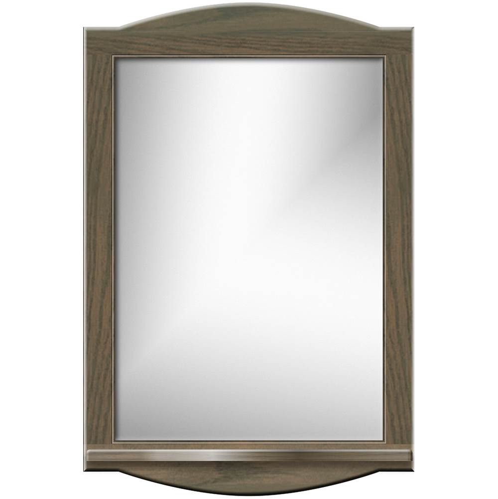 Strasser Woodenworks 24 X 4.5 X 35 Arched Mirror Non-Bev Round Dusky Oak W/Shf