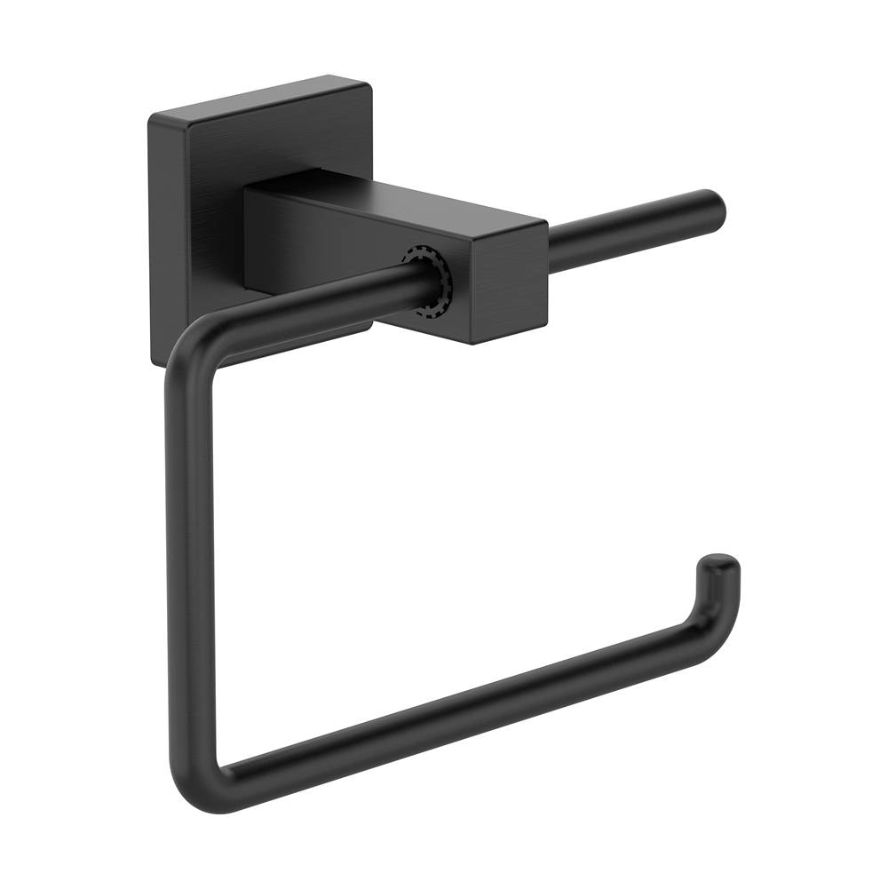 Symmons Duro Wall-Mounted Toilet Paper Holder in Matte Black