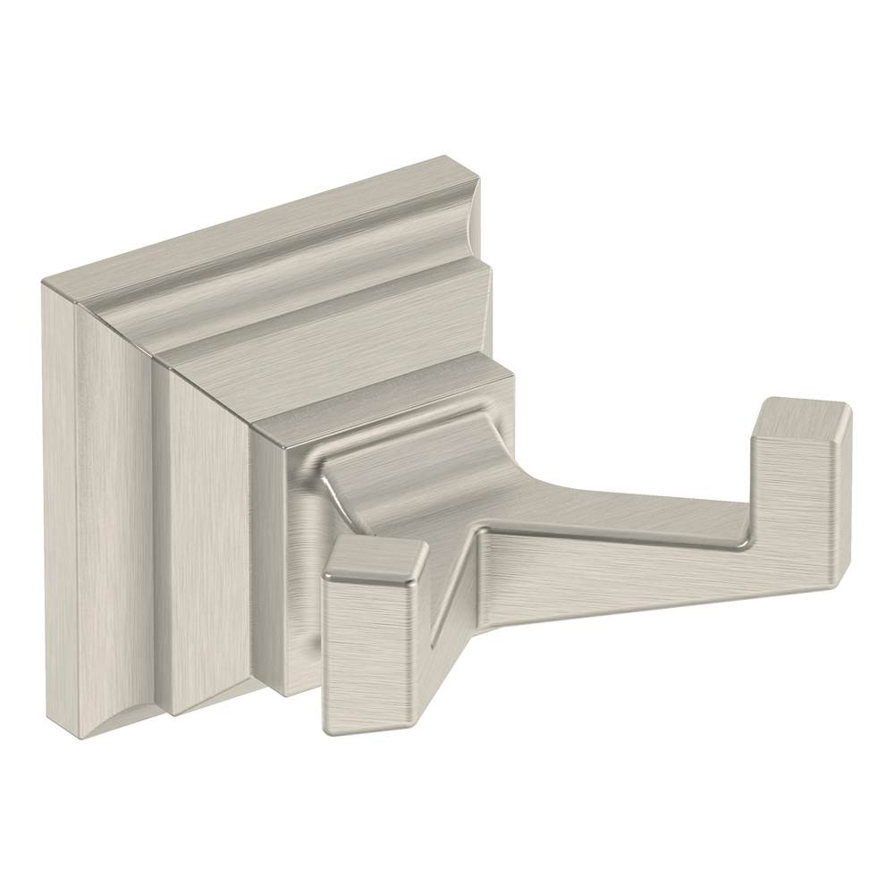 Symmons Oxford Wall-Mounted Double Robe Hook in Satin Nickel
