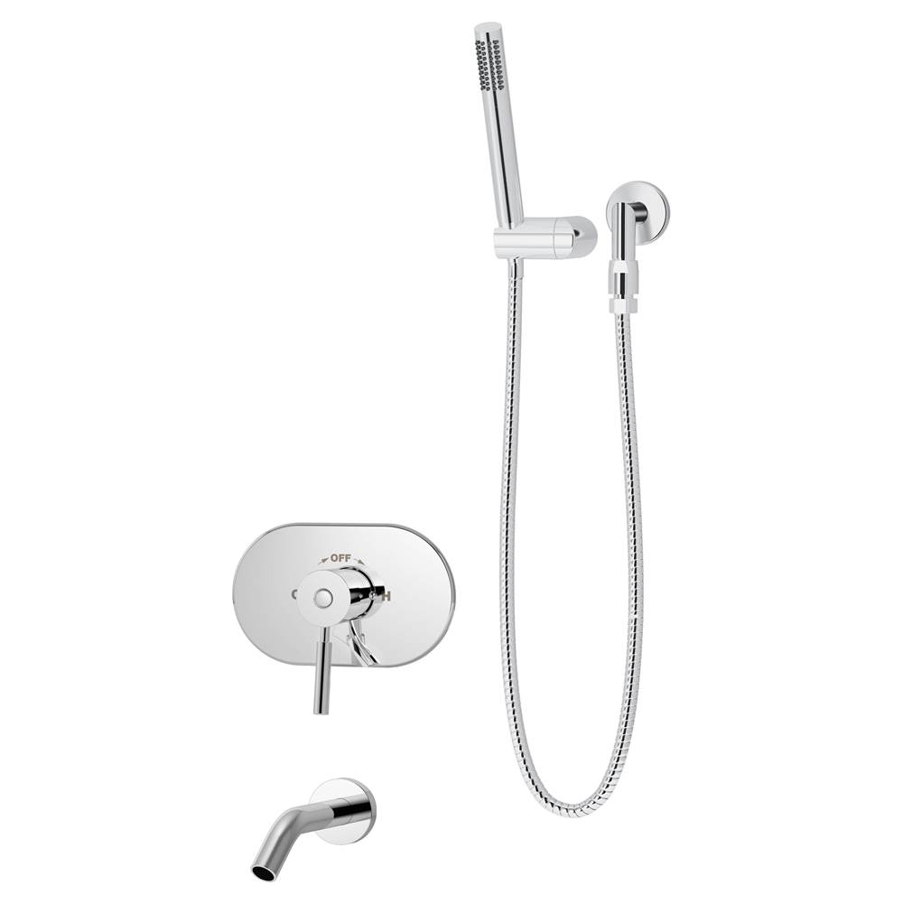 Symmons Sereno Single Handle 1-Spray Tub and Hand Shower Trim in Polished Chrome - 1.5 GPM (Valve Not Included)