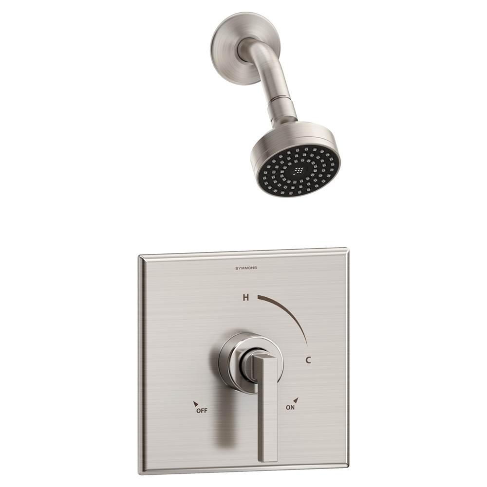 Symmons Duro Single Handle 1-Spray Shower Trim in Satin Nickel - 1.5 GPM (Valve Not Included)