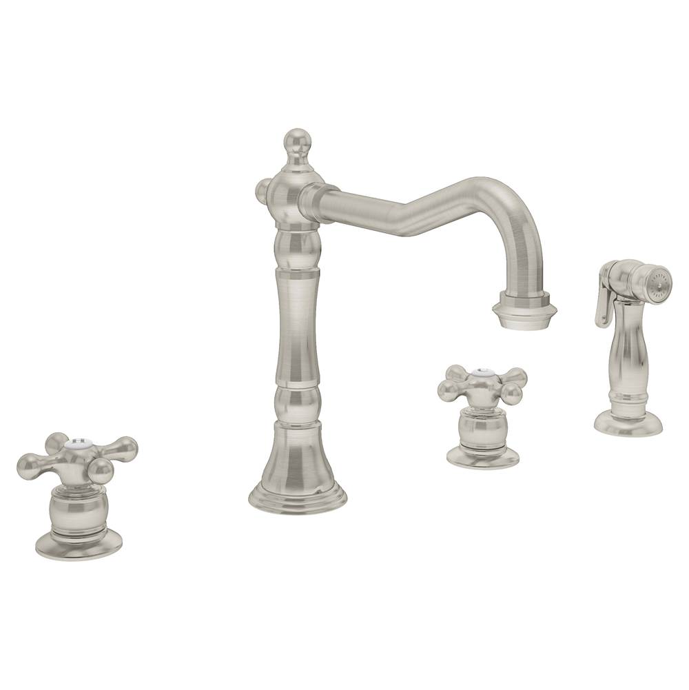 Symmons Carrington 2-Handle Kitchen Faucet with Side Sprayer in Satin Nickel (1.5 GPM)