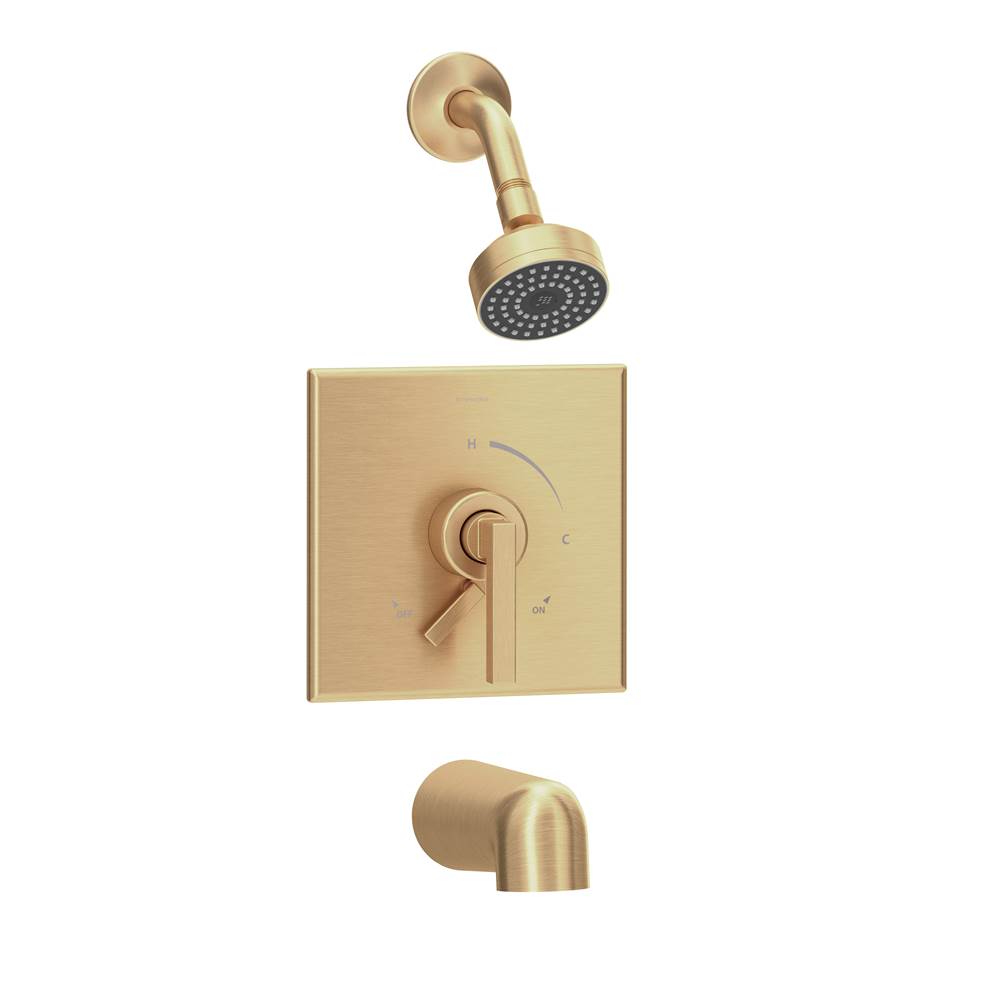 Symmons Duro Single Handle 1-Spray Tub and Shower Faucet Trim in Brushed Bronze - 1.5 GPM (Valve Not Included)