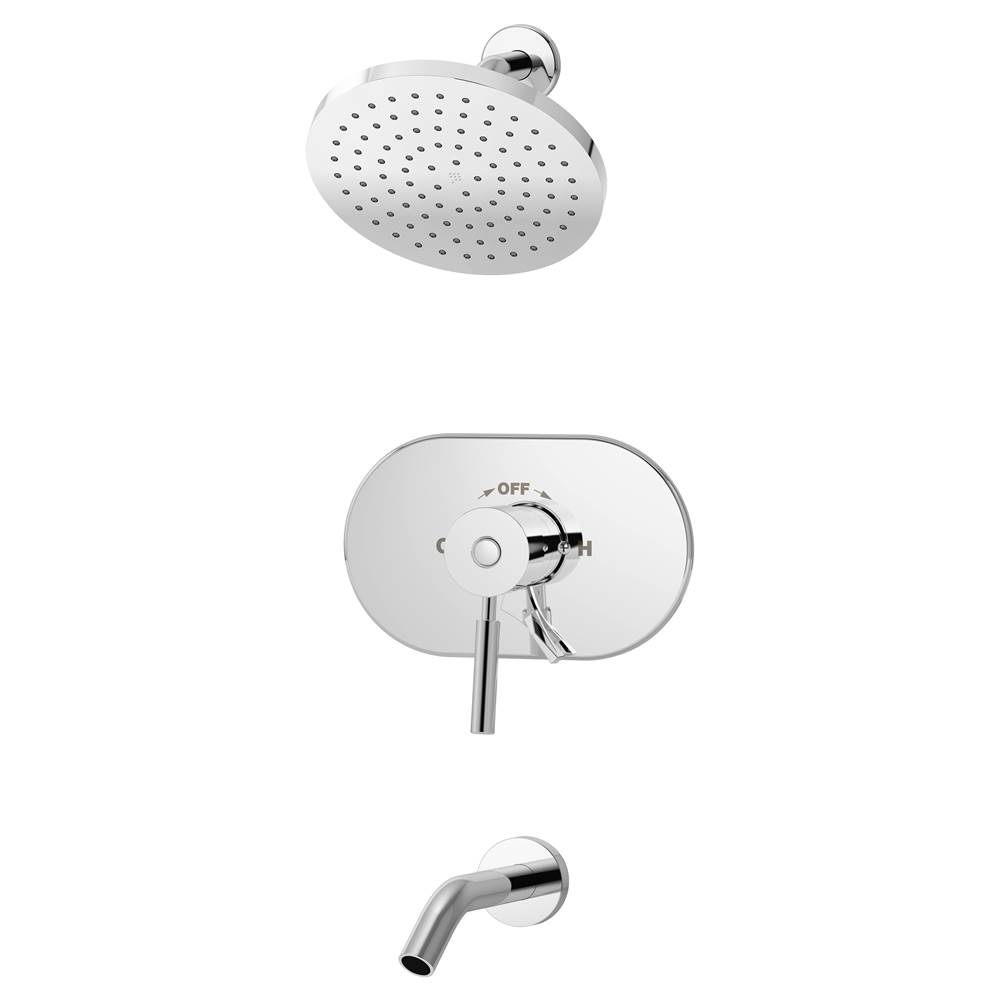 Symmons Sereno Single Handle 1-Spray Tub and Shower Faucet Trim in Polished Chrome - 1.5 GPM (Valve Not Included)