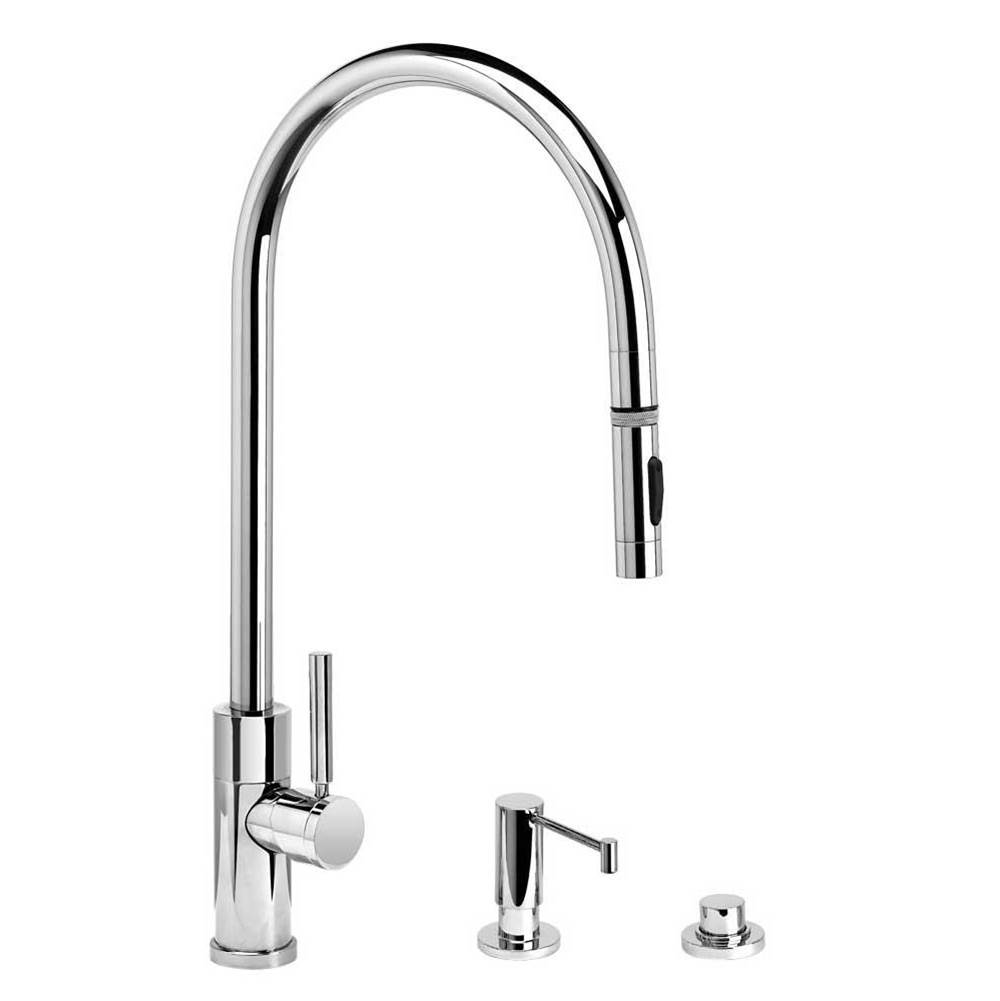 Waterstone Waterstone Modern Extended Reach PLP Pulldown Faucet - Toggle Sprayer - 3pc. Suite